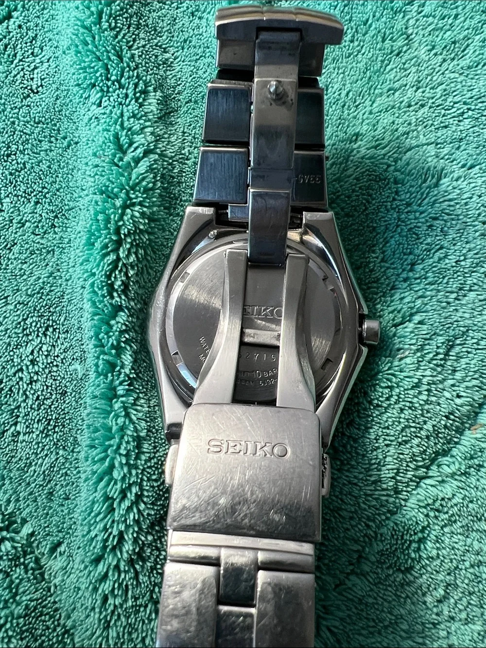 Seiko Arctura Kinetic Auto Relay Stainless Steel Watch with Blue Dial